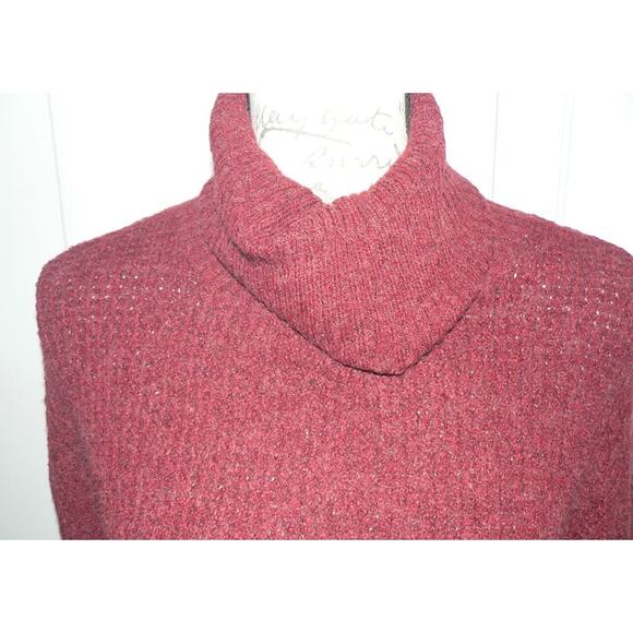Abound Women's Thermal Long Sleeve Turtleneck Sweater In Red Pomegranate Large - Picture 3 of 6